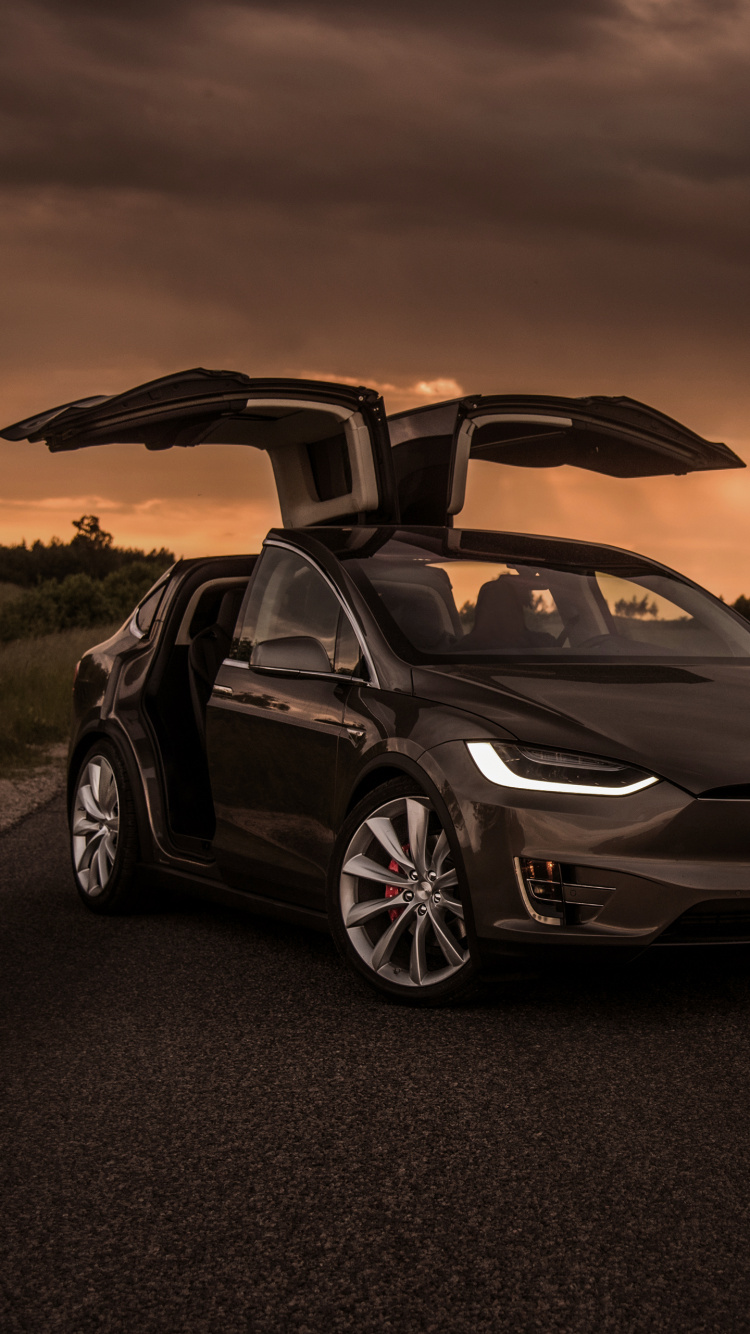 Обои Tesla Model X, 2019 Тесла Модель Х, Tesla, Tesla Model S, авто в разрешении 750x1334