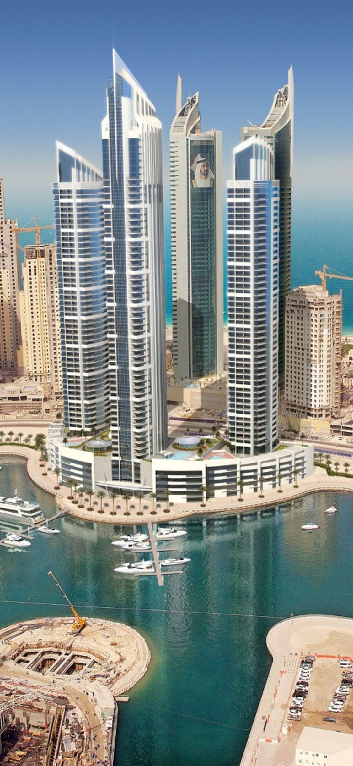 Обои Интерконтинентальный, небоскреб, город, городской пейзаж, метрополия в разрешении 1125x2436