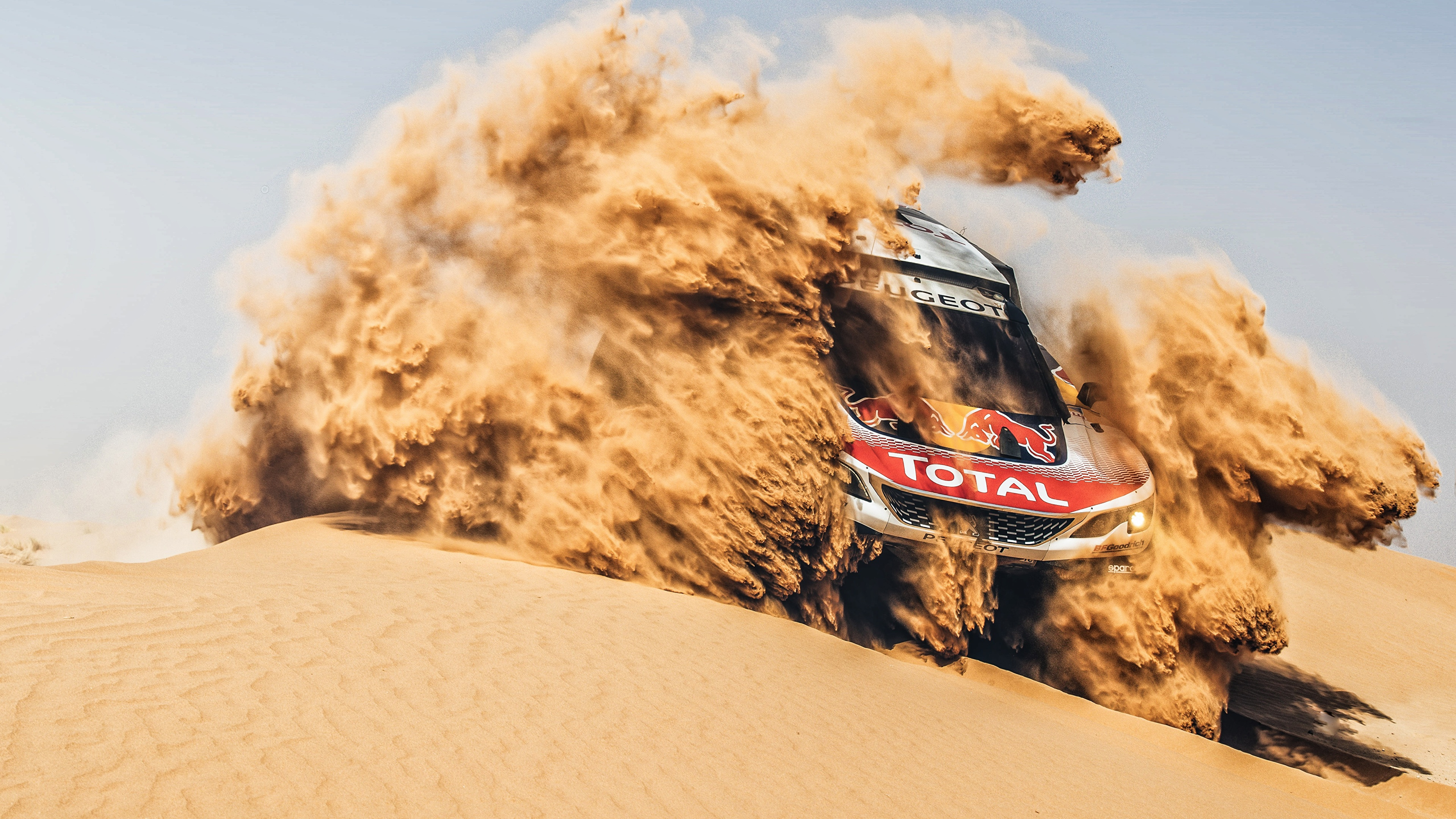 Обои дым, Париж-Дакар 2018, сплочение, авто, Ралли Дакар 2018 в разрешении 3840x2160