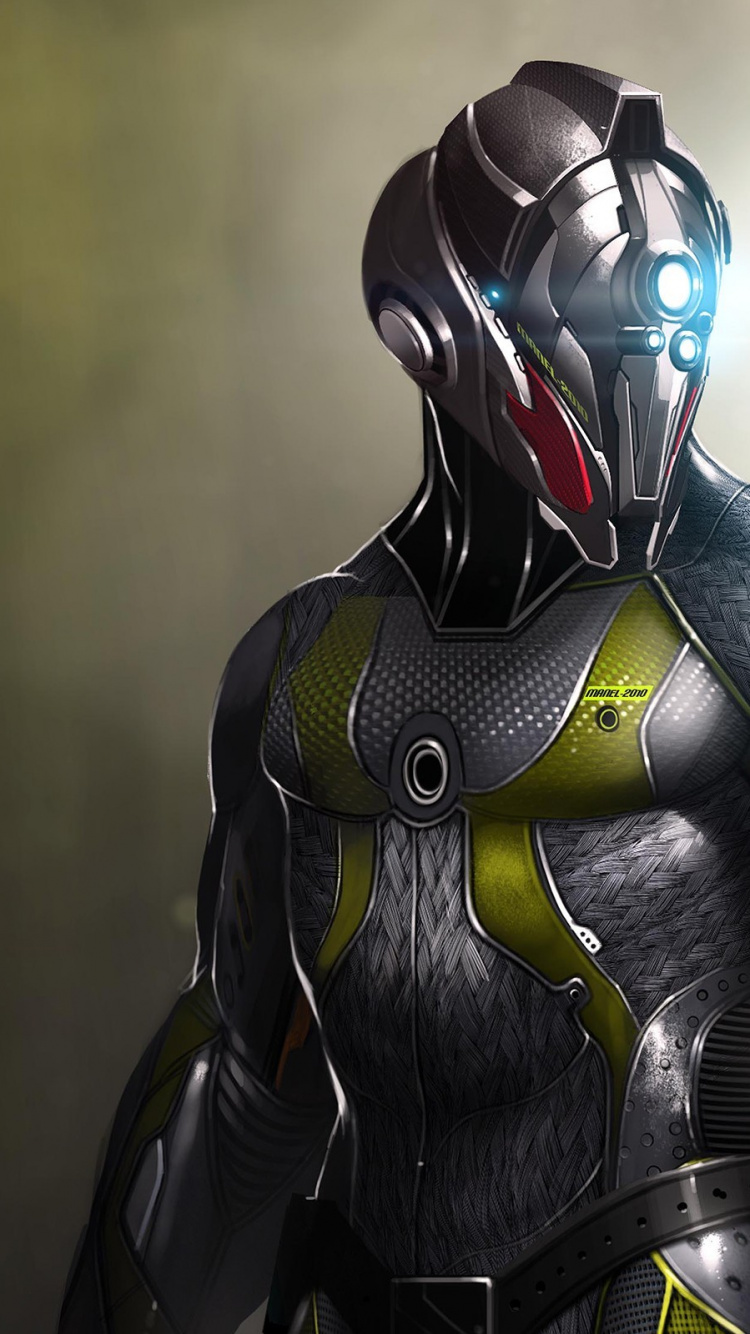 Обои киборг, робот, Научная фантастика, супергерой, фигурка в разрешении 750x1334