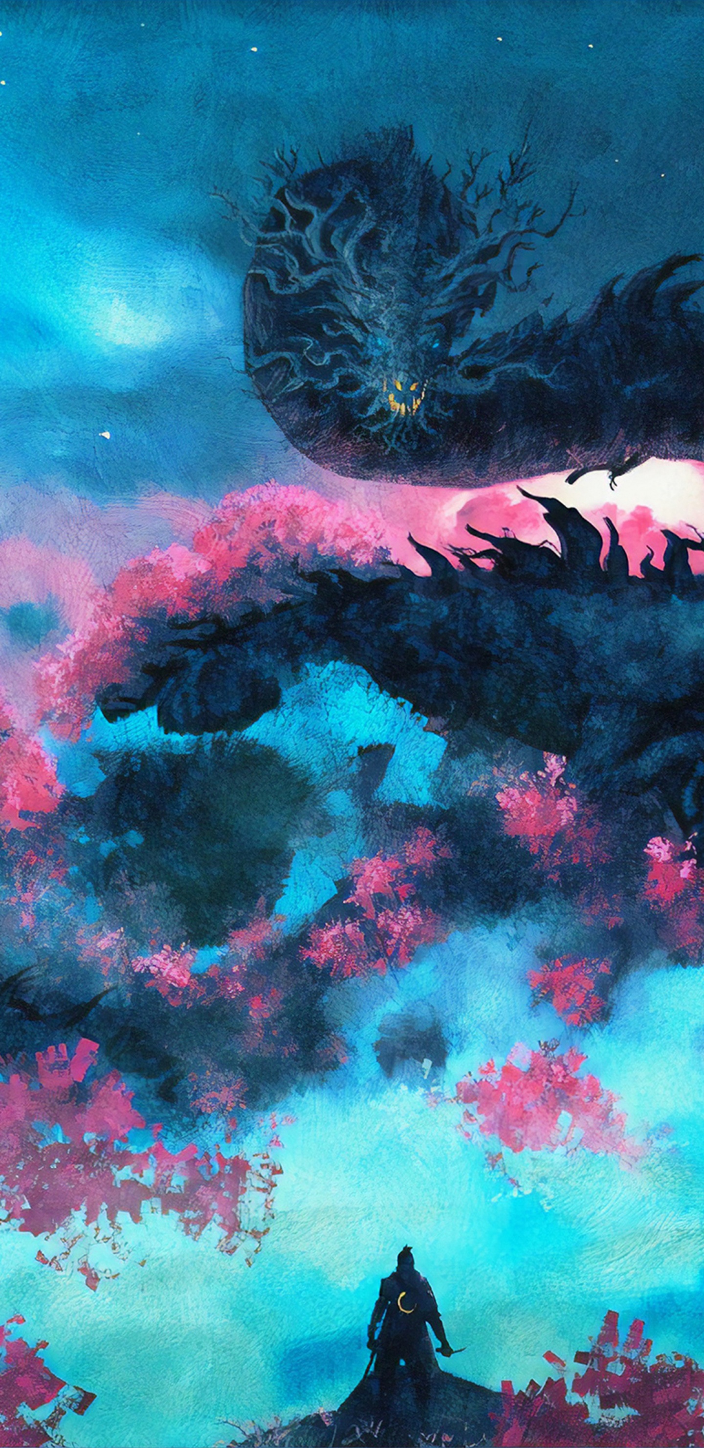 Обои топор тени умирают дважды арт, Sekiro: Shadows Die Twice, арт, цифровое искусство, концепт арт в разрешении 1440x2960