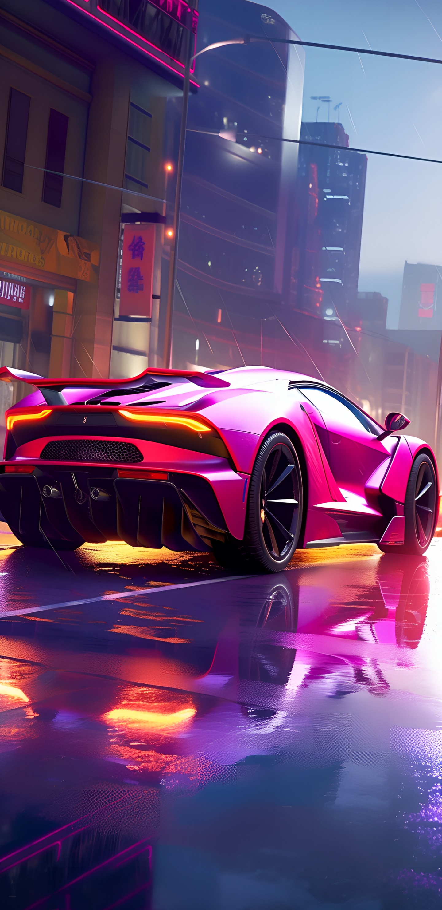 Обои Гранд туреры, легковые автомобили, шина, колесо, автомобильное освещение в разрешении 1440x2960