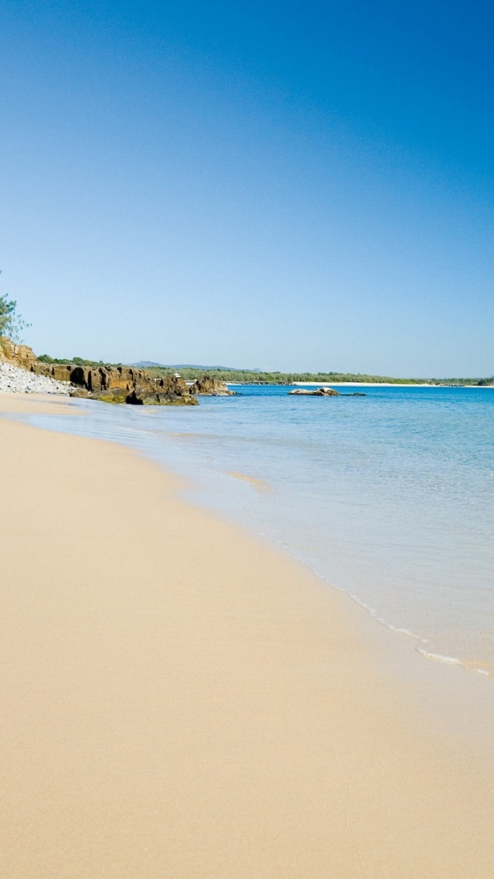 Обои Солнце Пляж, водоем, пляж, берег, море в разрешении 720x1280