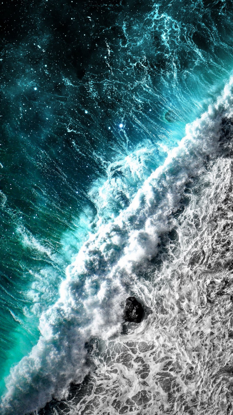 Обои океан, вода, гидроресурсы, водоток, жидкий в разрешении 750x1334