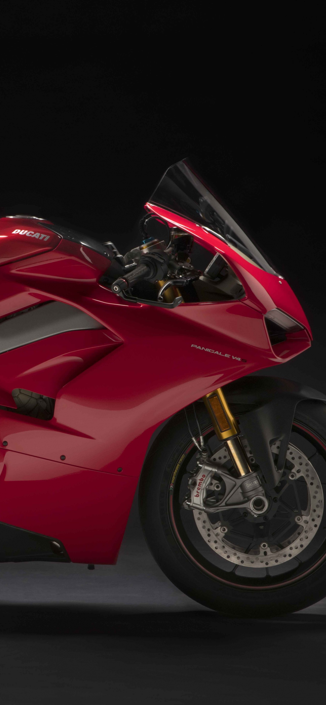 Обои Дукати Панигале В4, ducati, мотоцикл, красный цвет, супербайк в разрешении 1125x2436