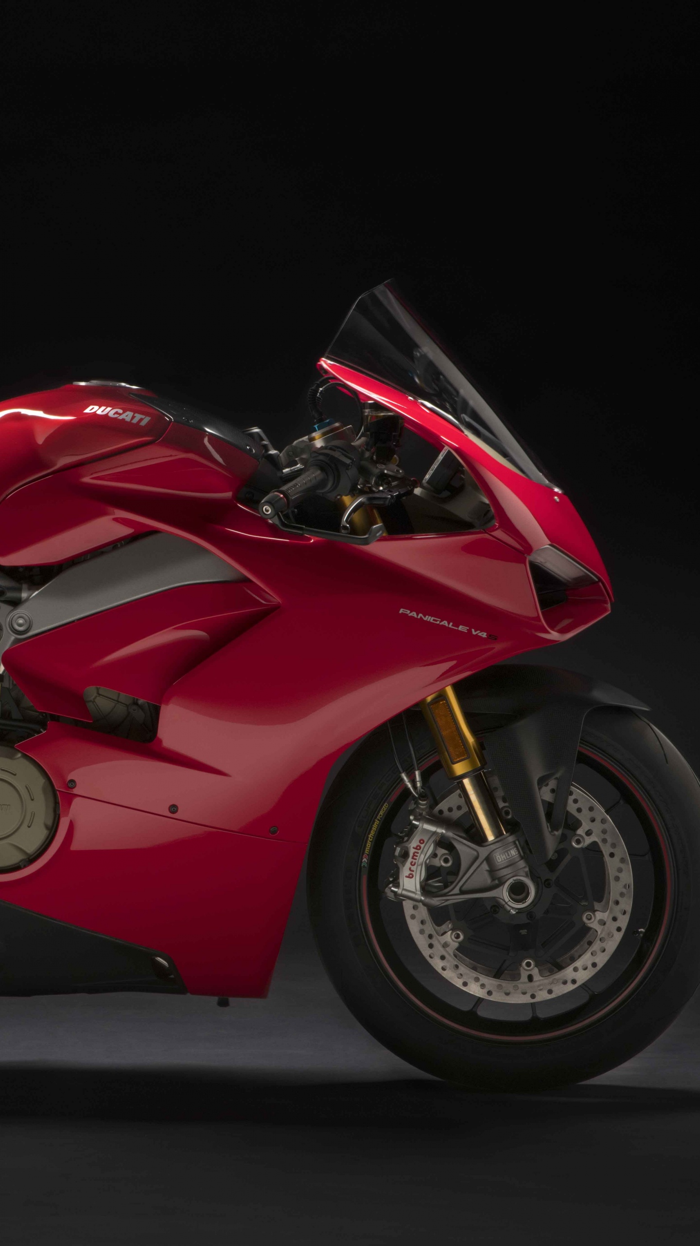 Обои Дукати Панигале В4, ducati, мотоцикл, красный цвет, супербайк в разрешении 1440x2560