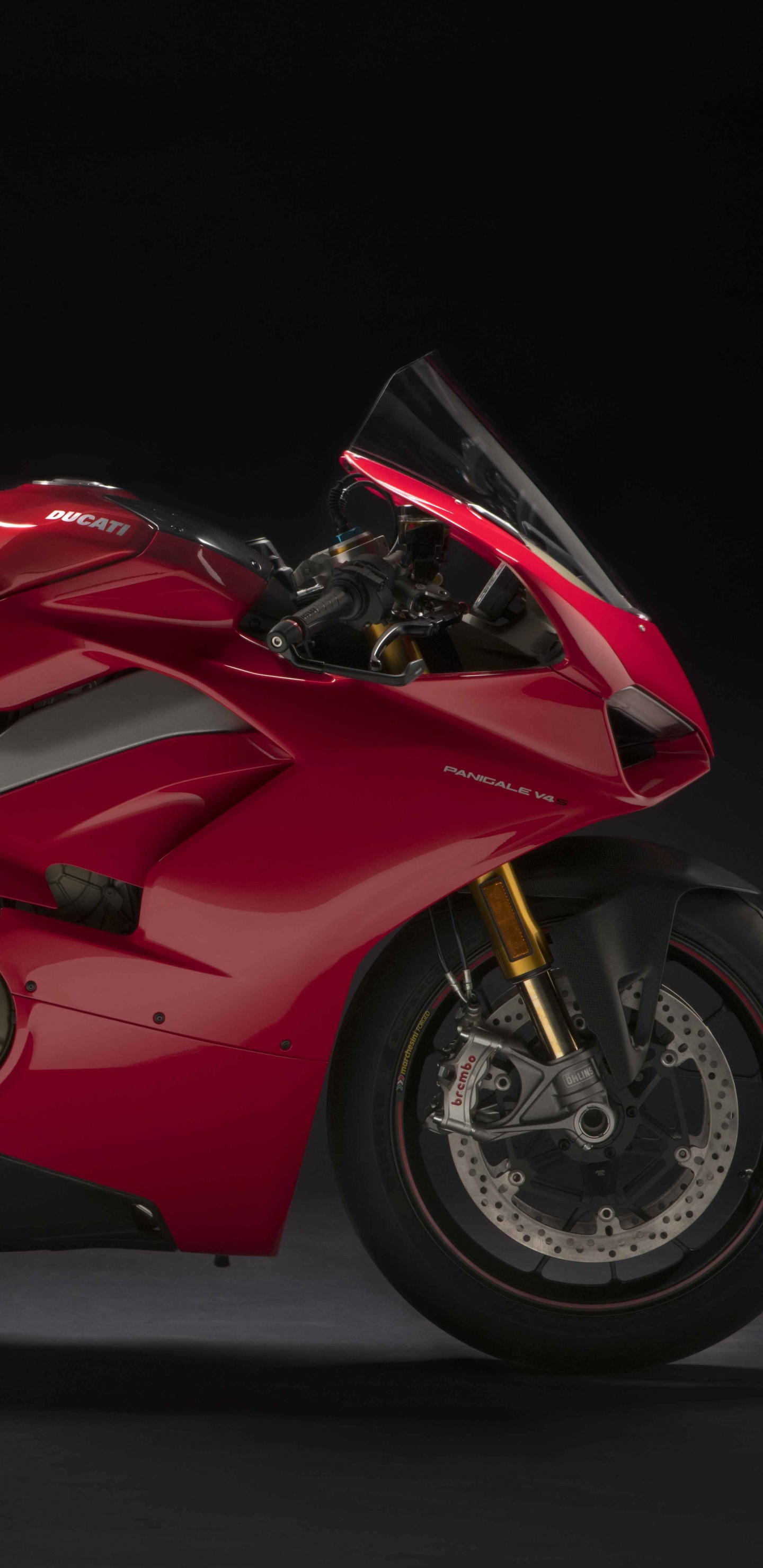 Обои Дукати Панигале В4, ducati, мотоцикл, красный цвет, супербайк в разрешении 1440x2960