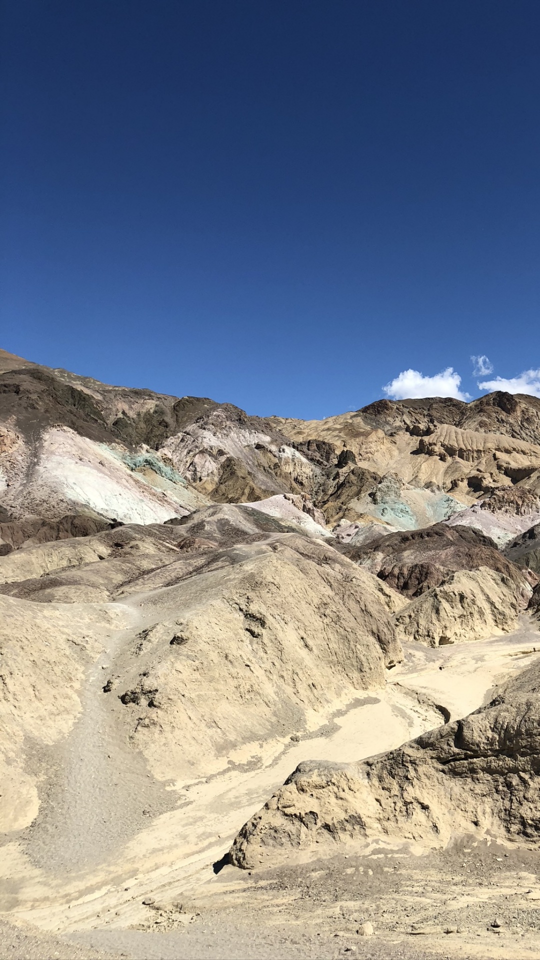 Обои США, Невада, долина смерти, национальный парк долина смерти, художники драйв и палитра в разрешении 1080x1920