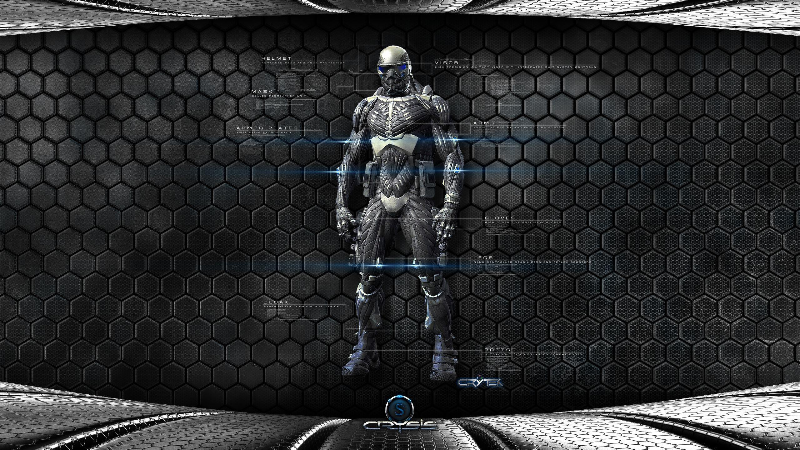 Обои crysis, crysis 2, crysis 3, мышца, симметрия в разрешении 2560x1440