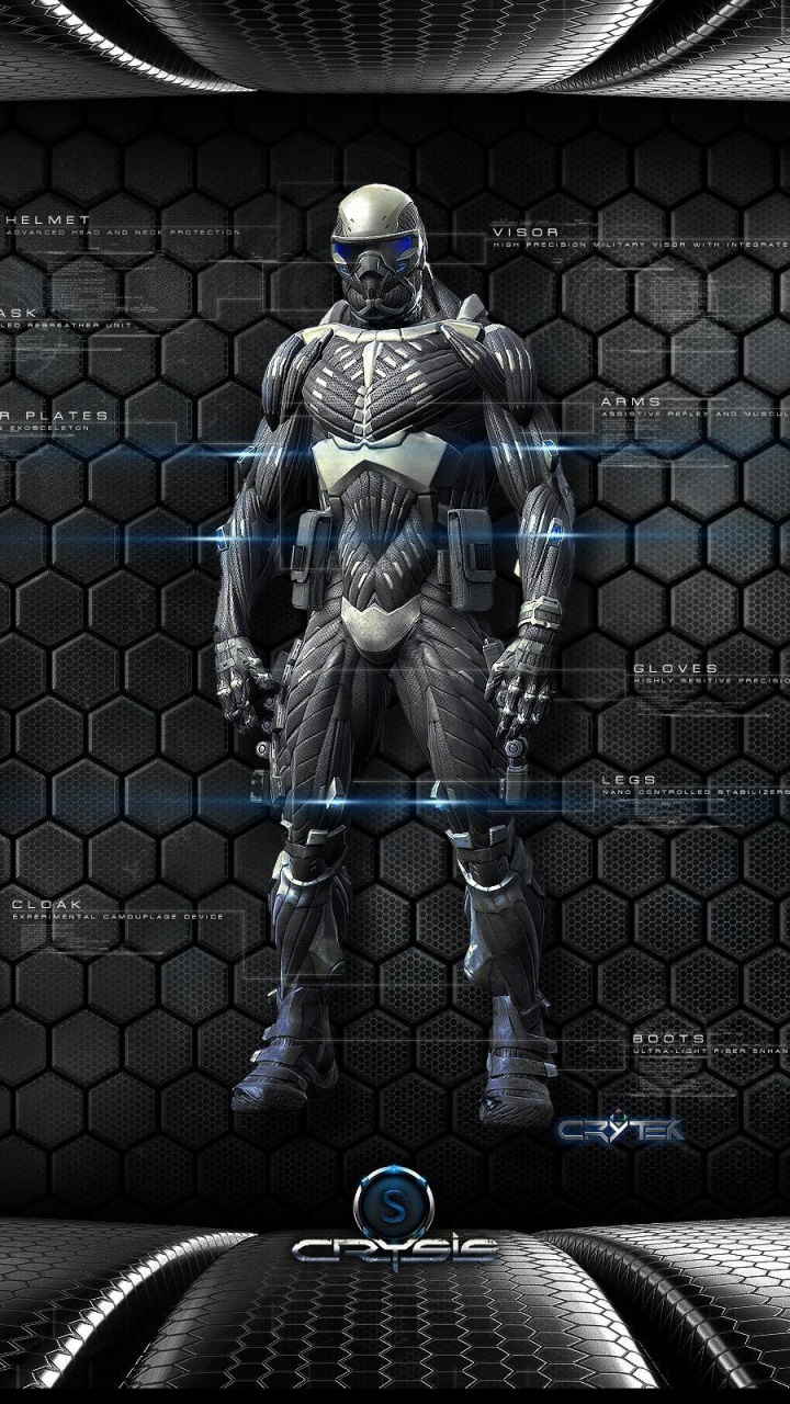 Обои crysis, crysis 2, crysis 3, мышца, симметрия в разрешении 720x1280