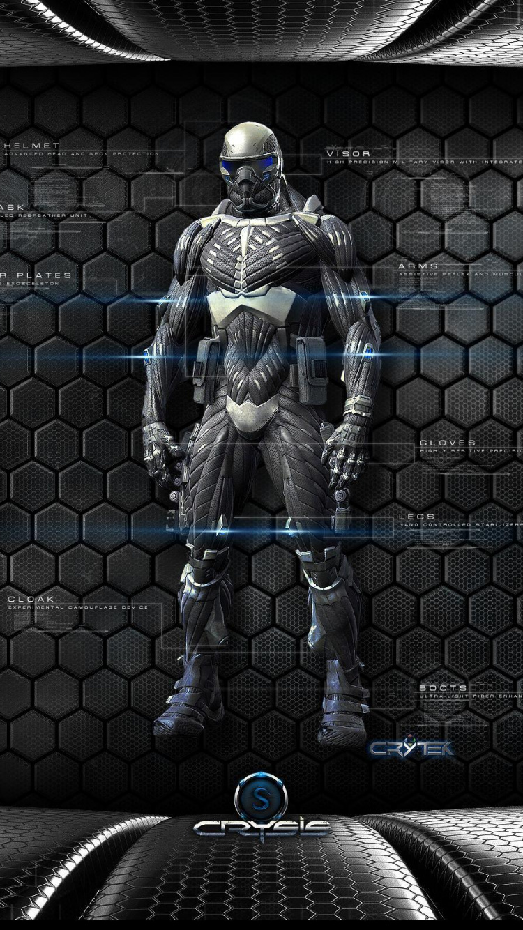 Обои crysis, crysis 2, crysis 3, мышца, симметрия в разрешении 750x1334