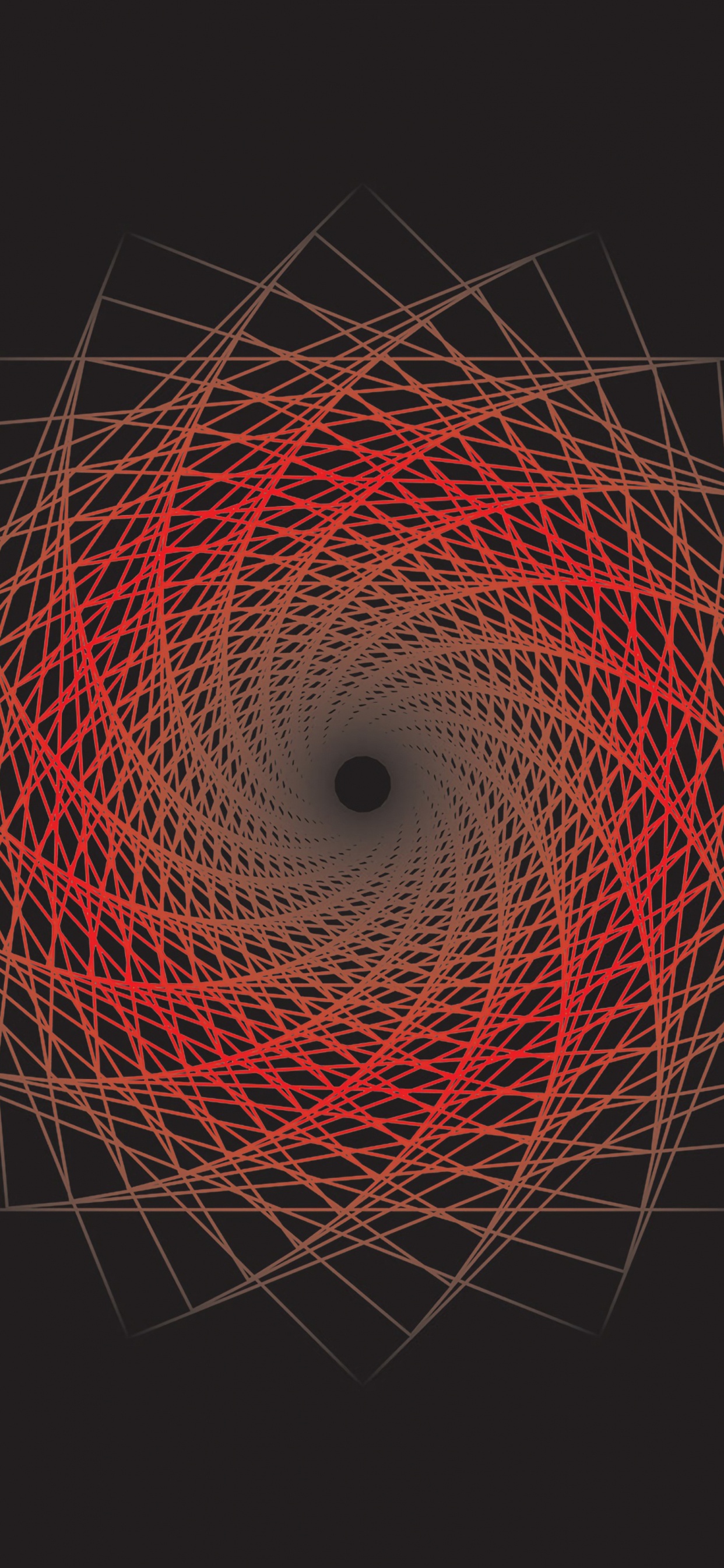 Обои круг, фрактальное искусство, фрактал, дизайн, арт в разрешении 1242x2688