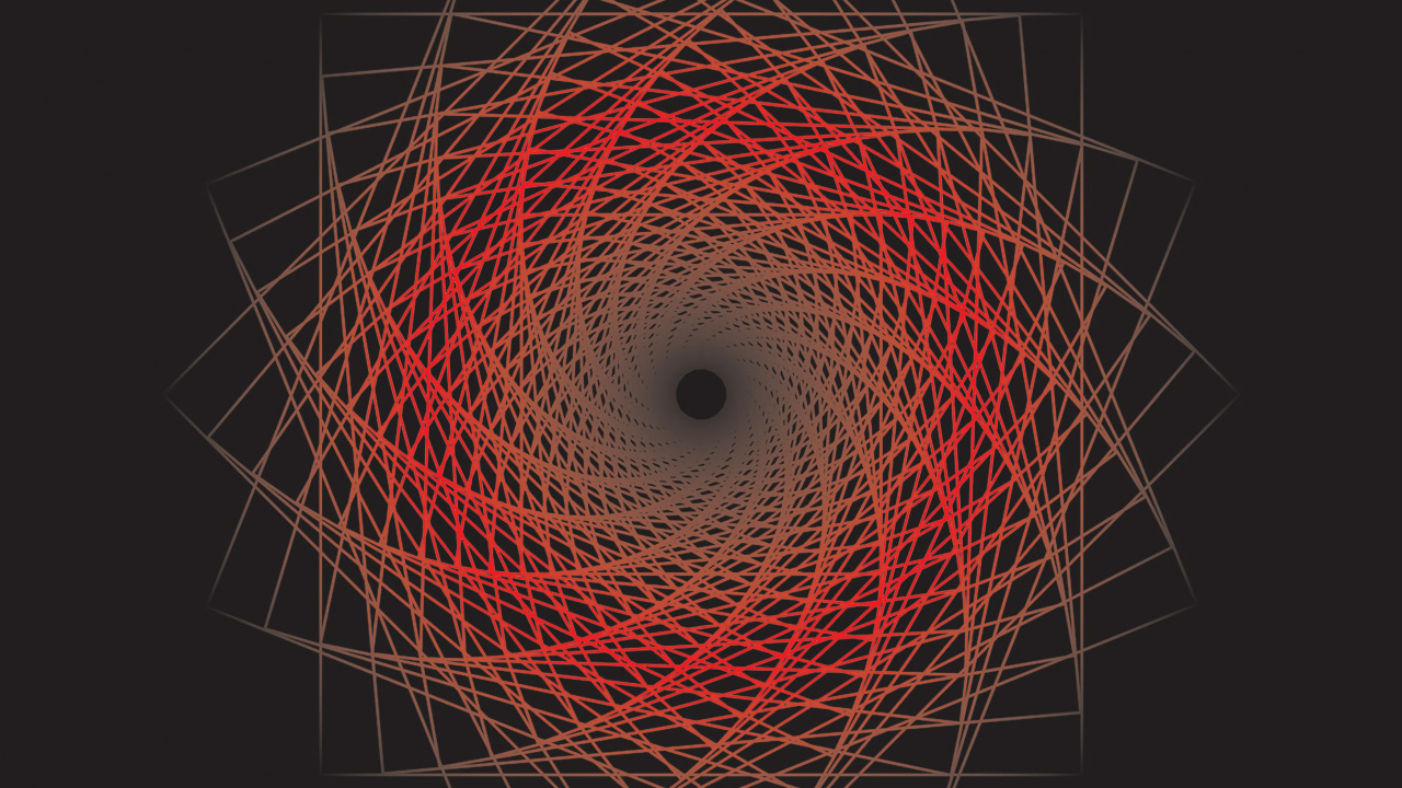 Обои круг, фрактальное искусство, фрактал, дизайн, арт в разрешении 1280x720