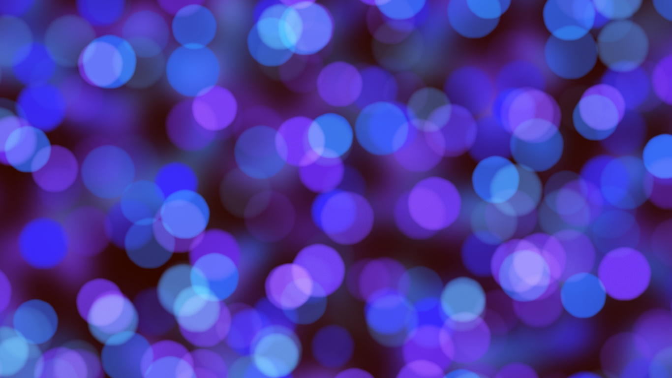 Обои боке, арт, синий, Фиолетовый, пурпур в разрешении 1366x768