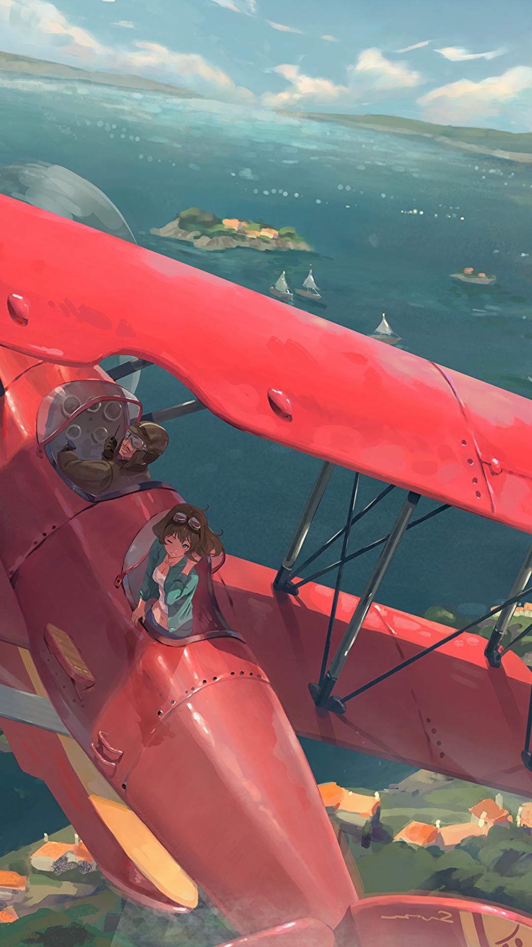 Обои авиация, imgur, самолет, рисование, облако в разрешении 1080x1920