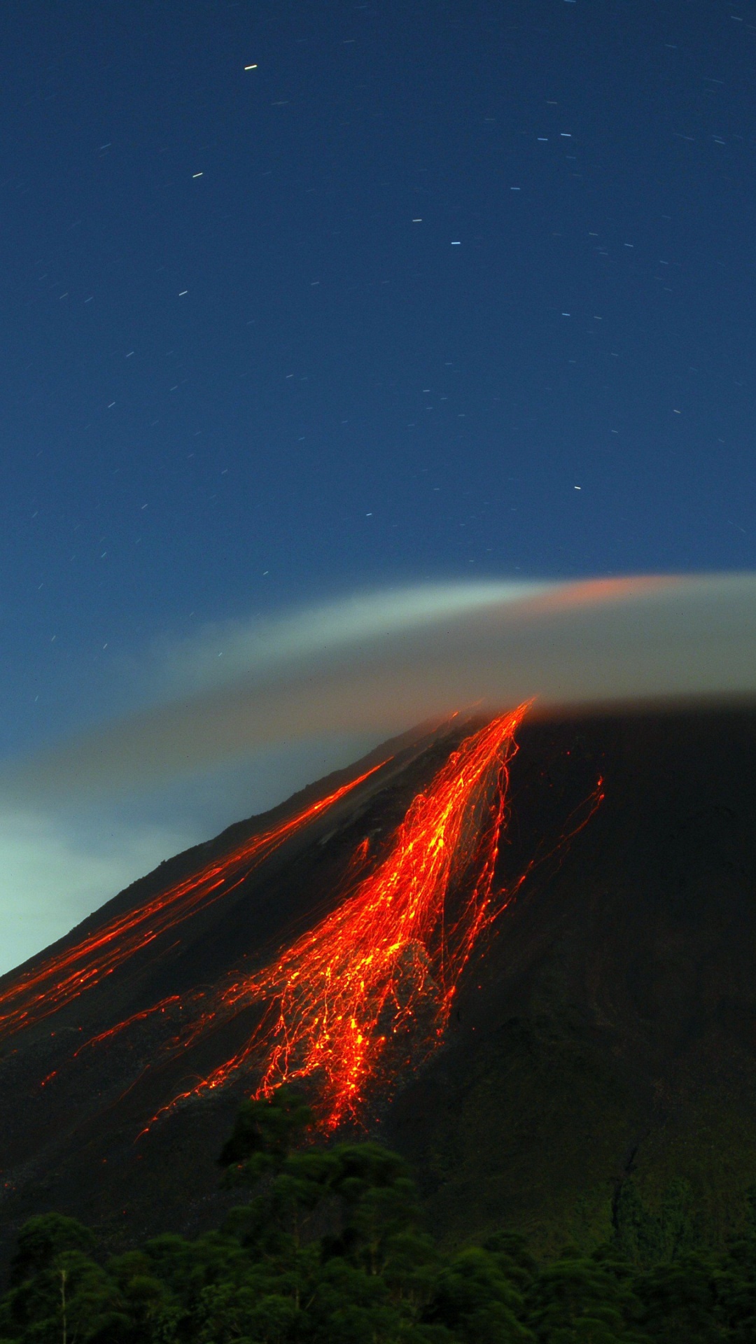 Обои вулкан, природа, стратовулкан, вулканического рельефа, щитовой вулкан в разрешении 1080x1920