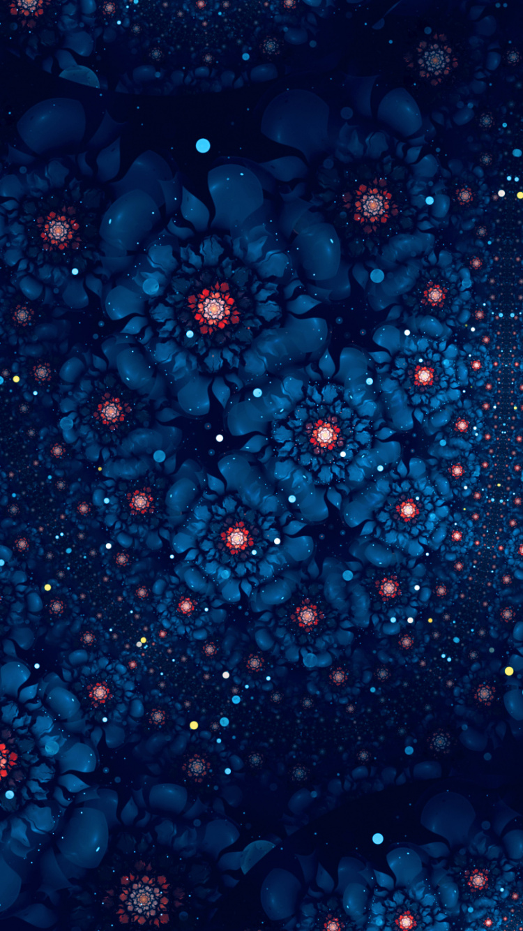 Обои фрактальное искусство, цифровое искусство, арт, абстрактное искусство, фрактал в разрешении 750x1334