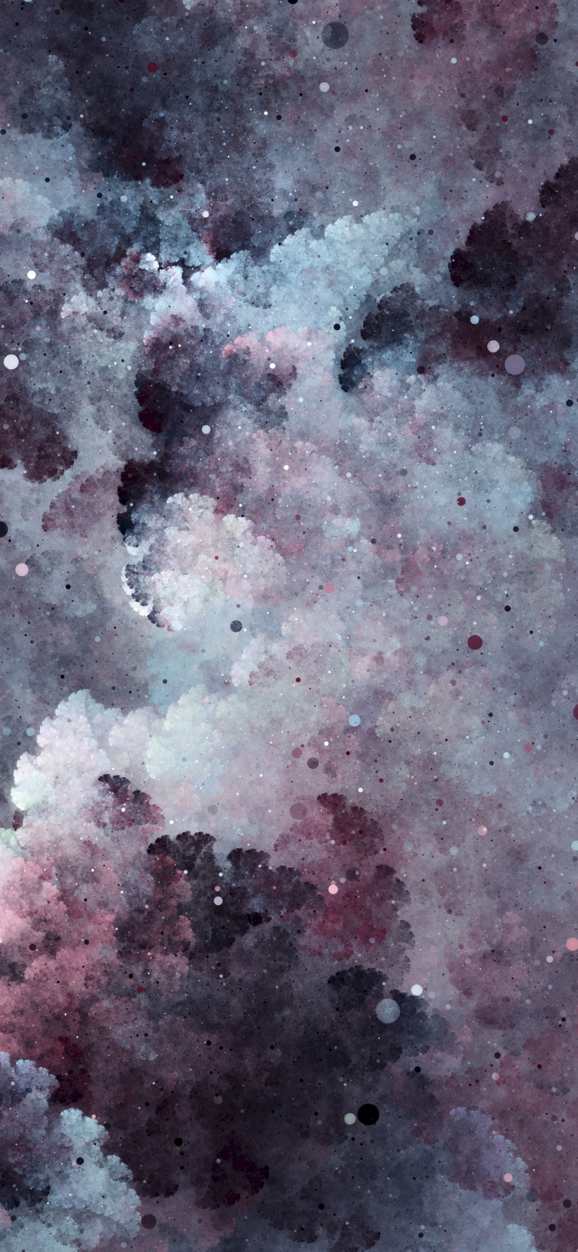 Обои арт, розовый, пурпур, акварельные краски, астрономический объект в разрешении 1125x2436