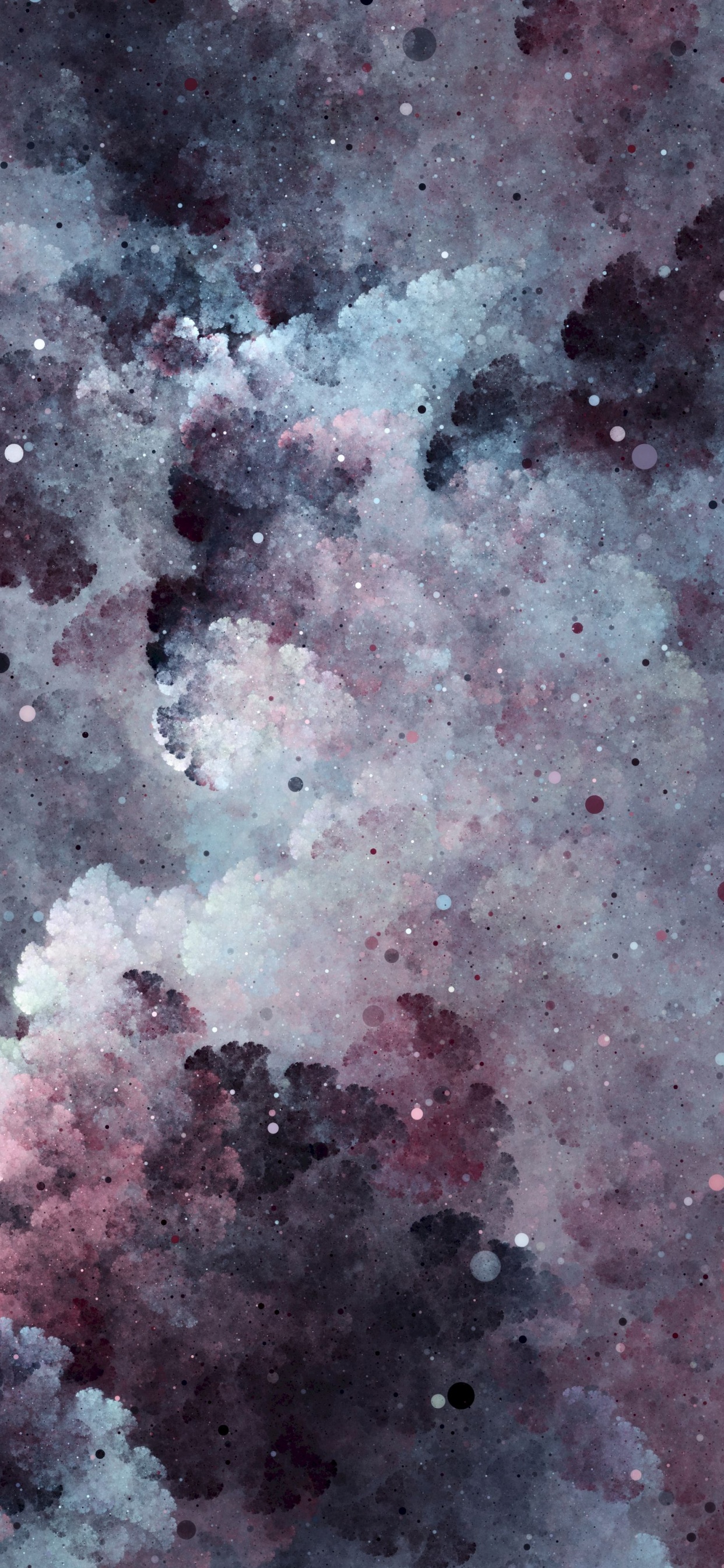Обои арт, розовый, пурпур, акварельные краски, астрономический объект в разрешении 1242x2688