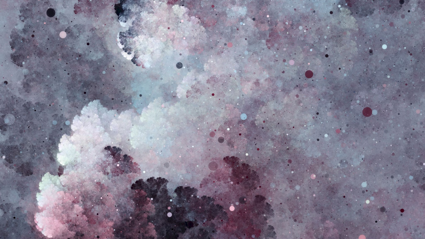 Обои арт, розовый, пурпур, акварельные краски, астрономический объект в разрешении 1366x768