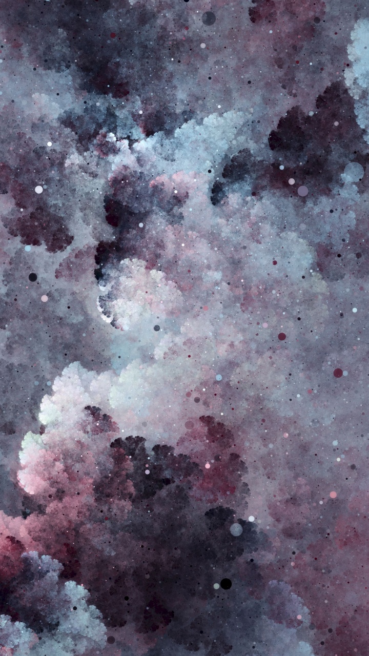 Обои арт, розовый, пурпур, акварельные краски, астрономический объект в разрешении 720x1280