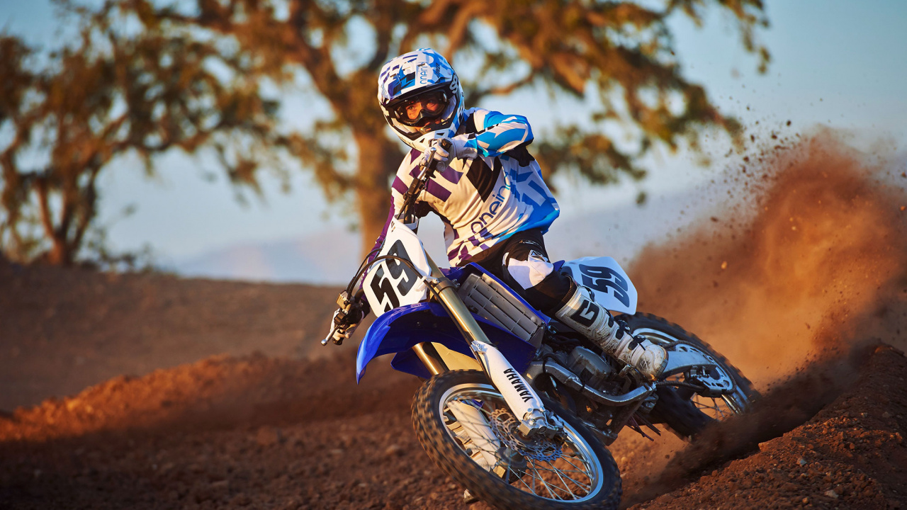 Обои Ямаха YZ125, мотоцикл, Ямаха мотор Компани, мотокросс, Фристайл мотокросс в разрешении 1280x720