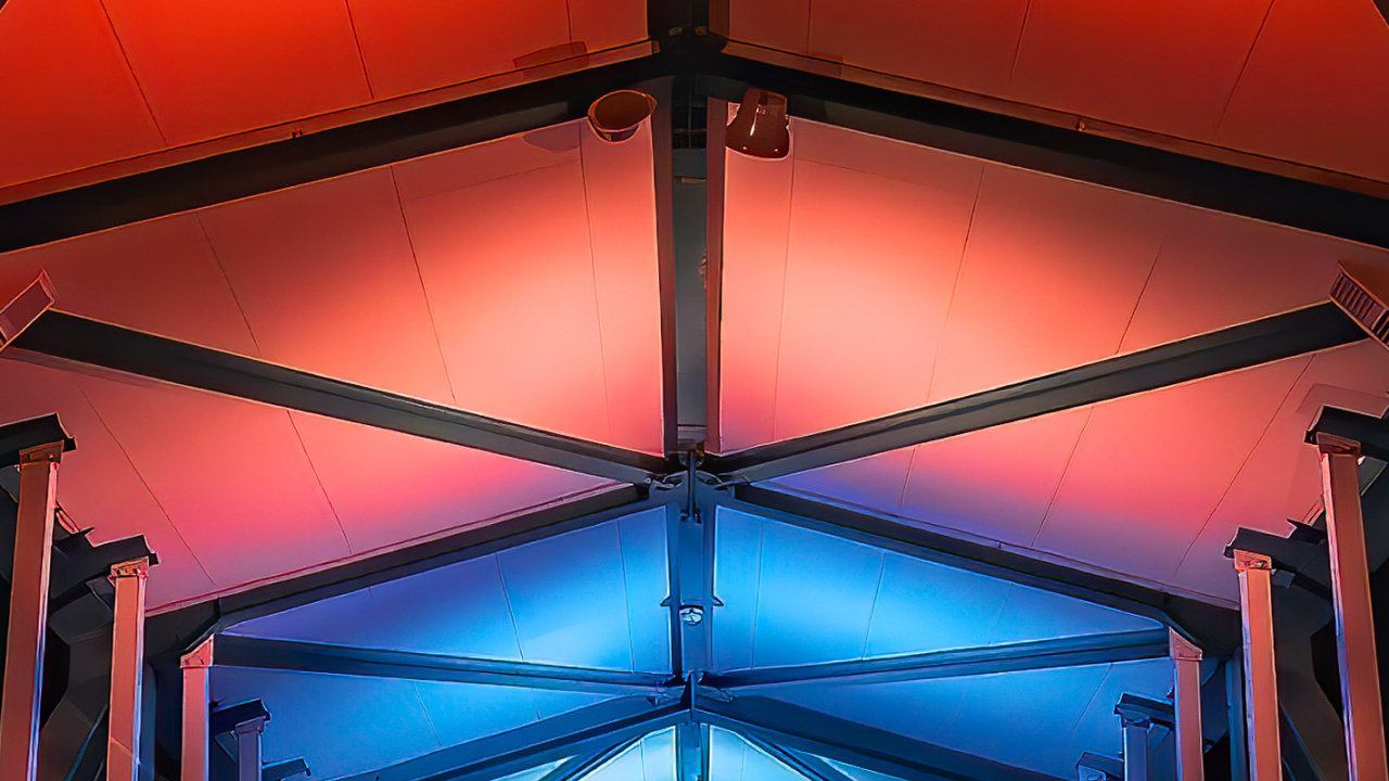 Обои осветительная арматура, аэропорт, воздушная линия, терминал аэропорта, свет в разрешении 1280x720