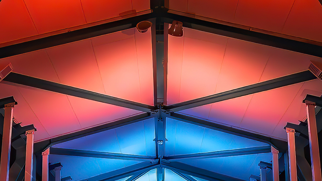 Обои осветительная арматура, аэропорт, воздушная линия, терминал аэропорта, свет в разрешении 1366x768