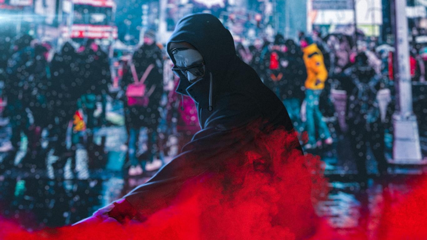 Обои визуальное искусство, арт, артист, граффити, цифровое искусство в разрешении 1366x768