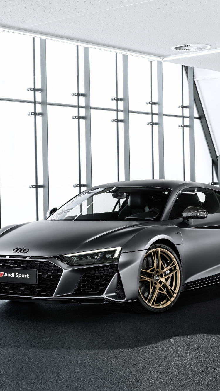 Обои 2020 Ауди Р8, audi, авто, Ауди Р8 Десятилетие, двигатель V10 в разрешении 750x1334