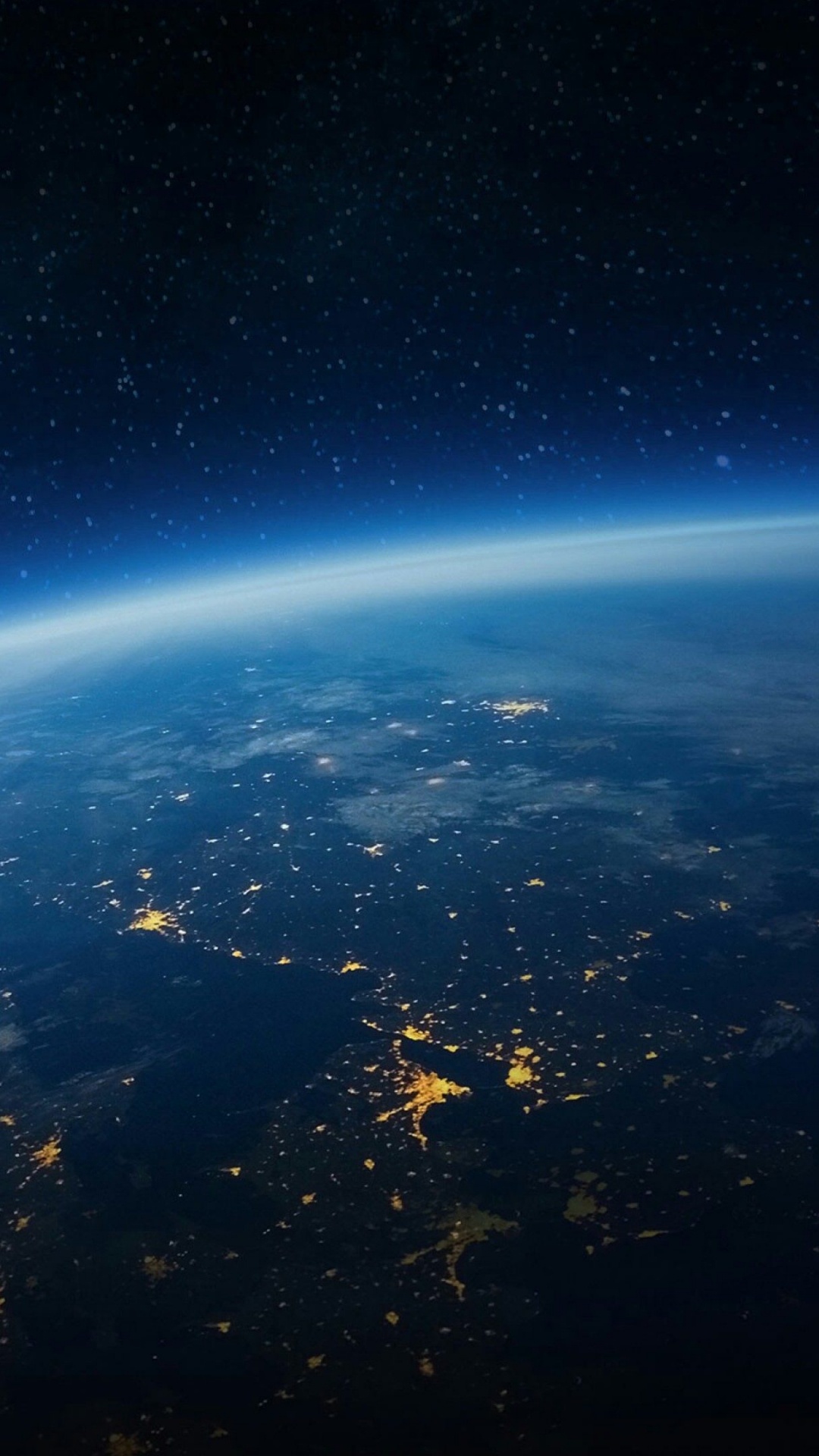 Обои атмосфера, космическое пространство, горизонт, космос, астрономический объект в разрешении 1080x1920