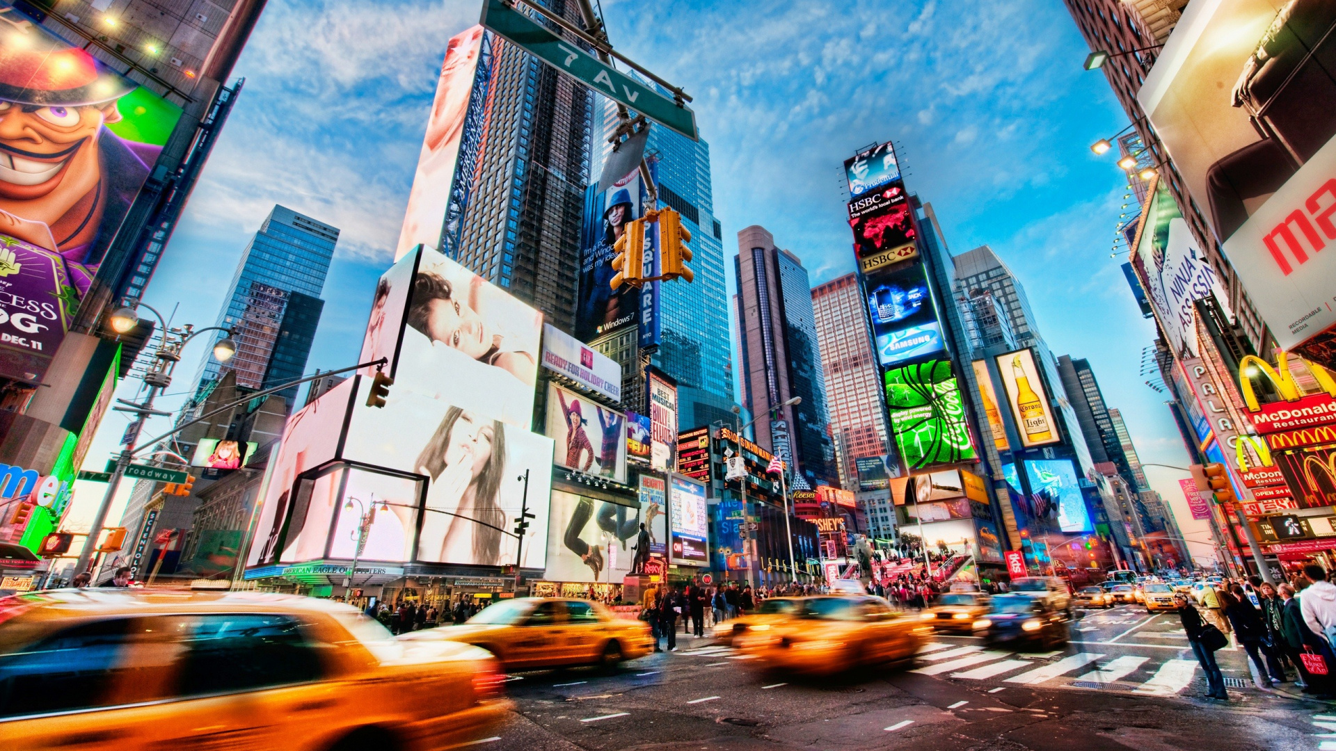 Обои таймсквер, городской район, город, метрополия, городской пейзаж в разрешении 1920x1080