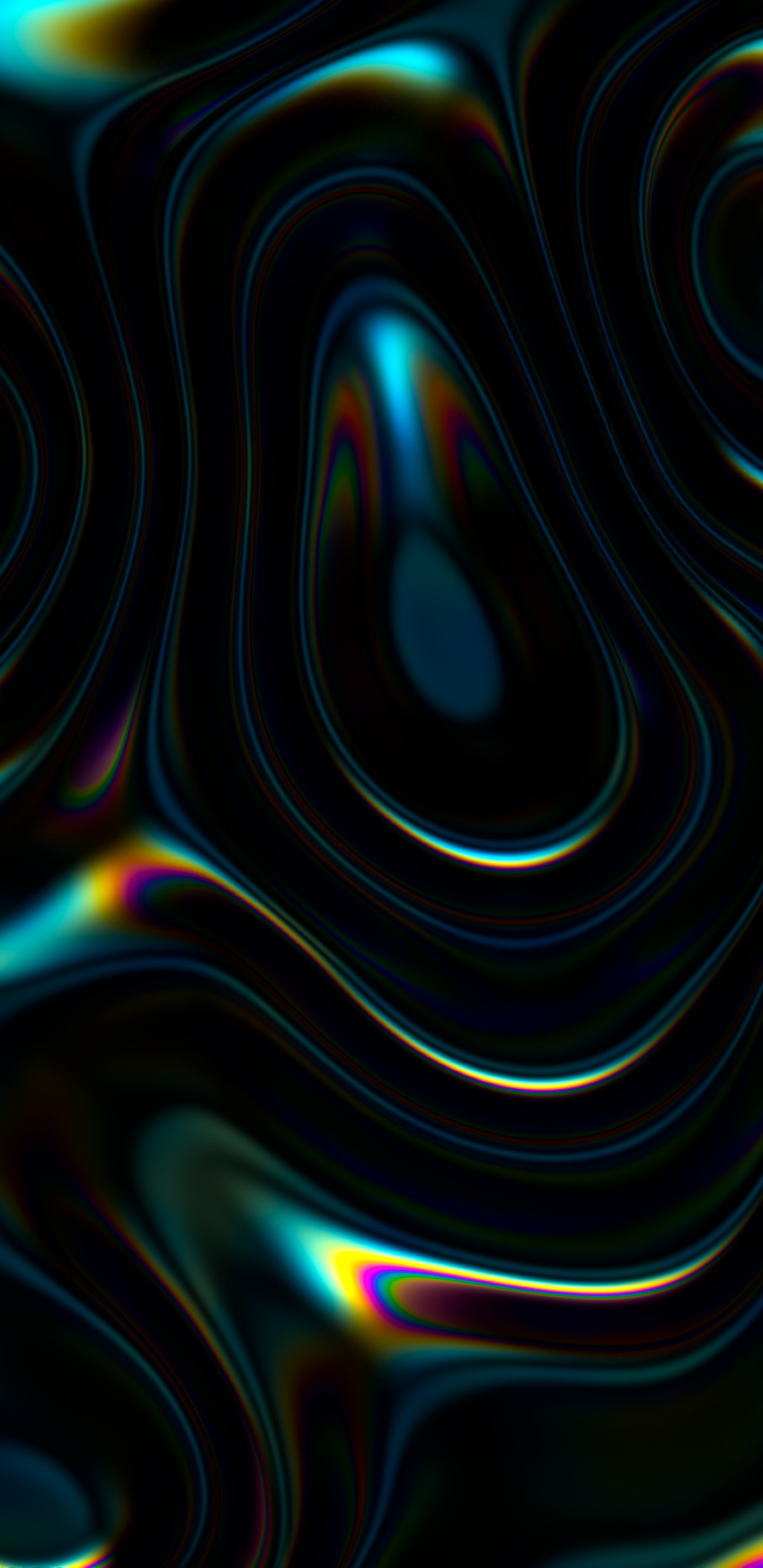 Обои радужная жидкость, евклидов вектор, жидкий, красочность, арт в разрешении 1440x2960