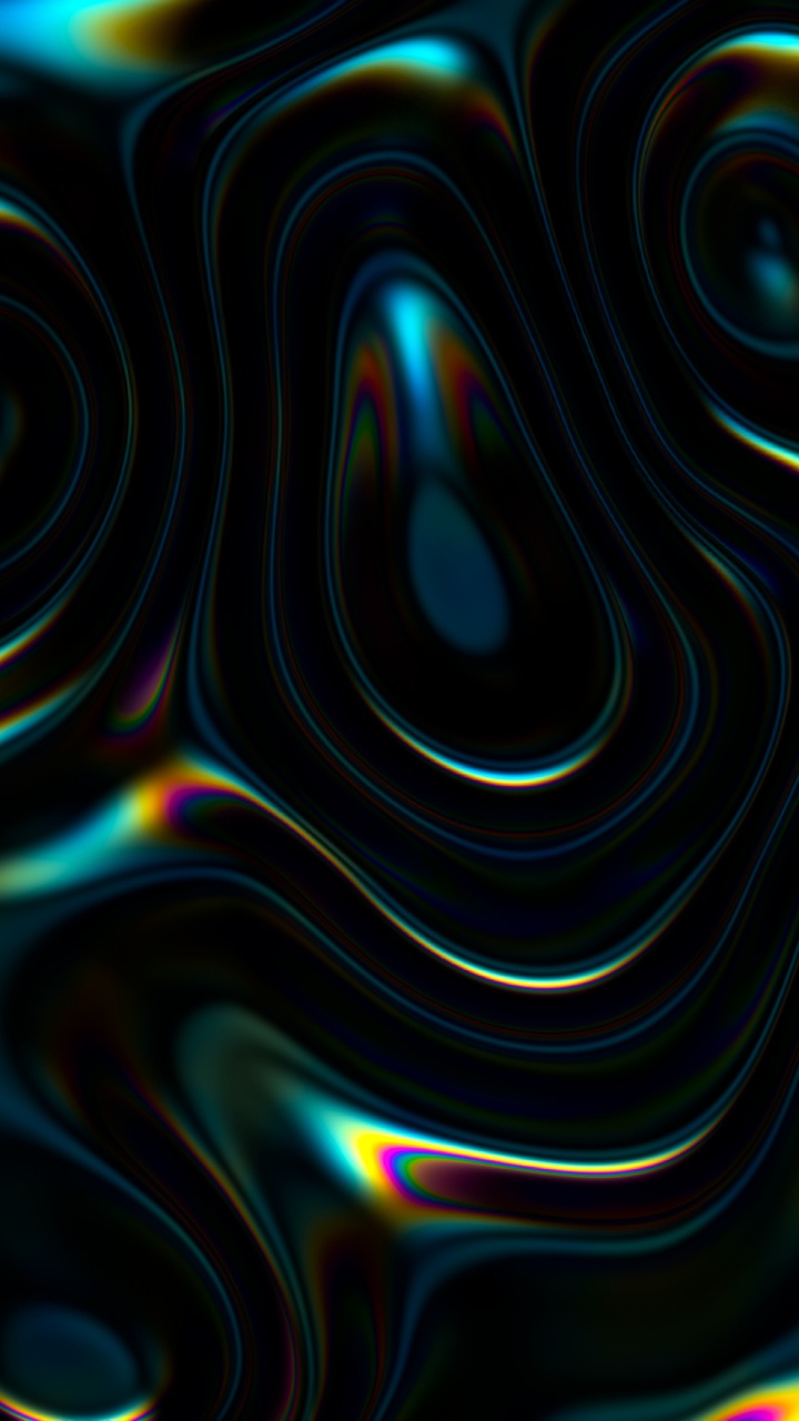 Обои радужная жидкость, евклидов вектор, жидкий, красочность, арт в разрешении 720x1280