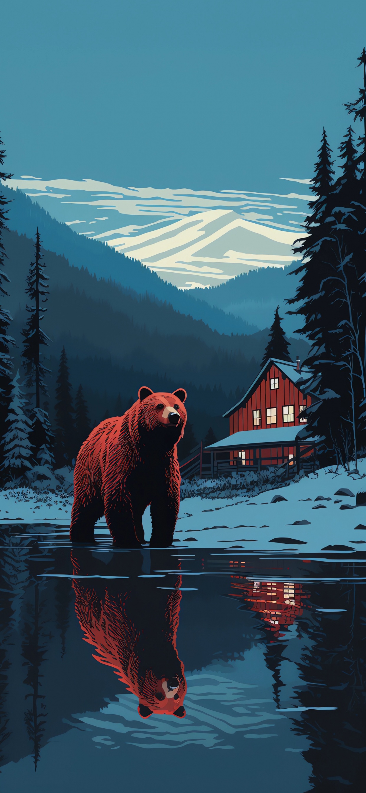 Обои гора, кадьяк медведь, Гризли, Северный Ледовитый океан, Кодьяк в разрешении 1242x2688