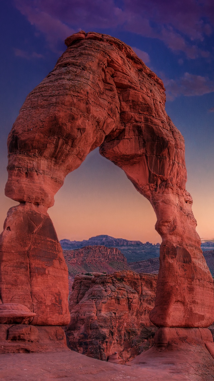 Обои Моав, Деликатная арка, Арка Меса, национальный парк, естественная арка в разрешении 720x1280