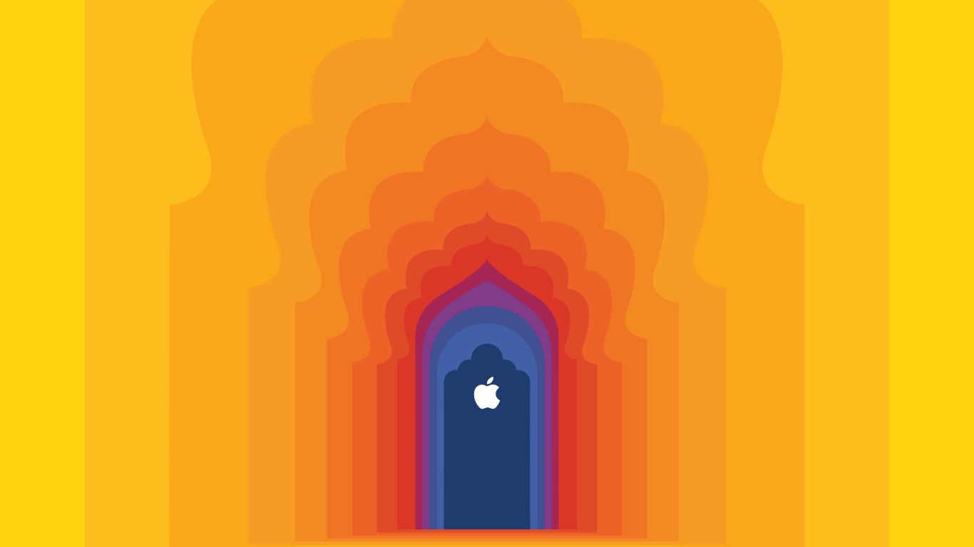 Обои яблочное саке, Эпл, я уточнила, Сакет, Оранжевый цвет в разрешении 1366x768