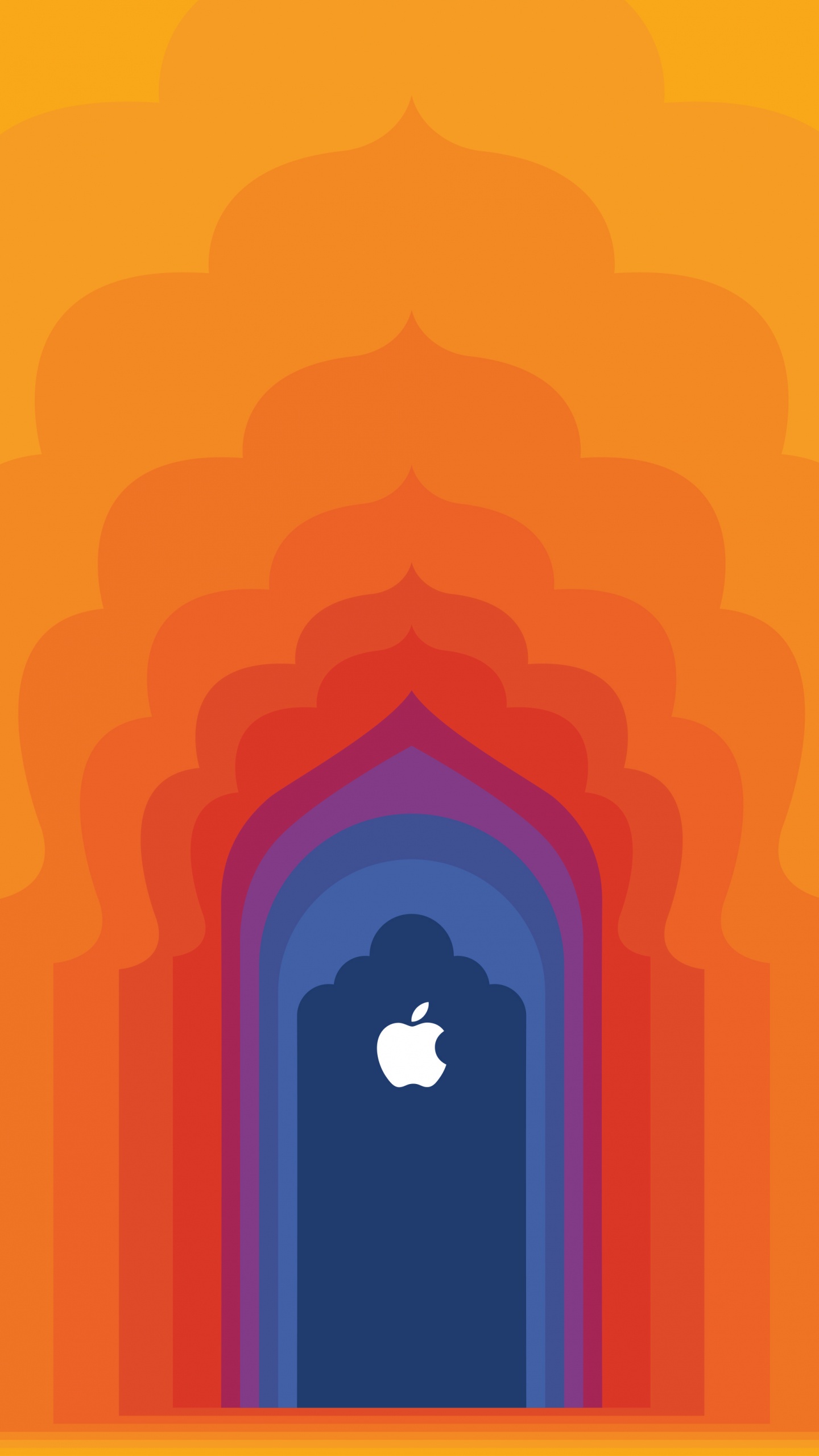 Обои яблочное саке, Эпл, я уточнила, Сакет, Оранжевый цвет в разрешении 1440x2560