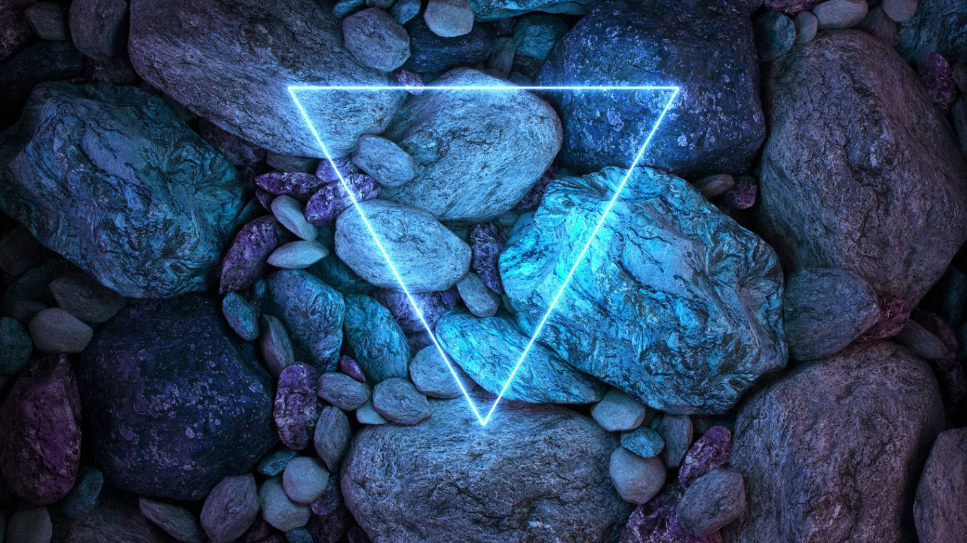 Обои неоновое освещение, дорожное покрытие, кирпич, электрик, газ в разрешении 1366x768