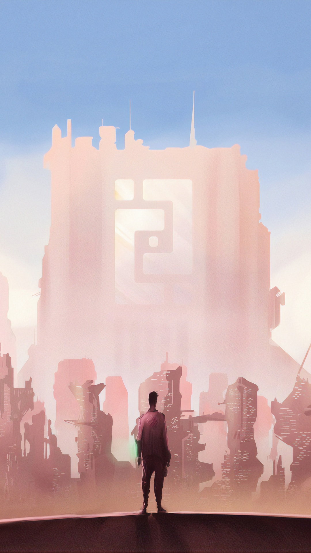 Обои иллюстрация, город, арт, мир, анимация в разрешении 1080x1920