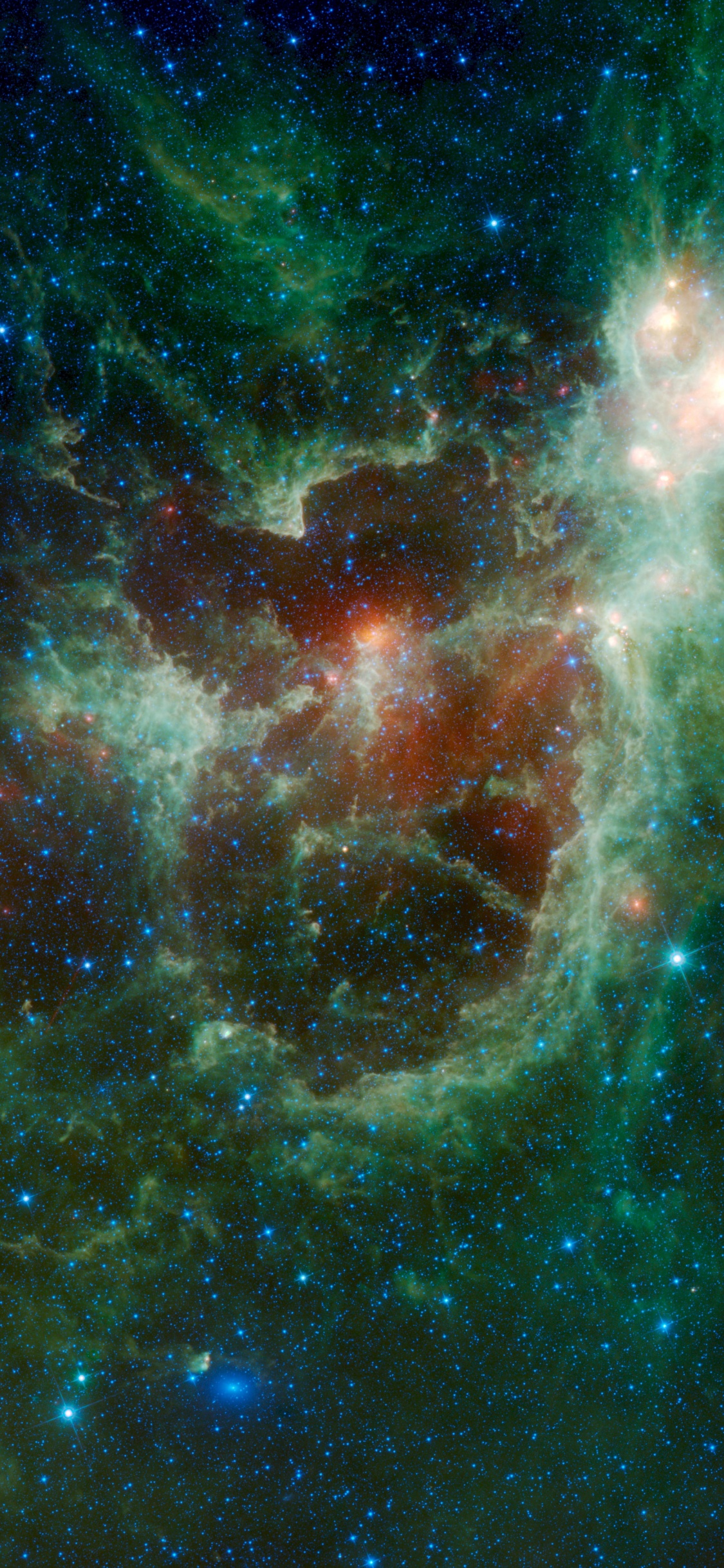 Обои Westerhout 5, Сердце Туманности, туманность, Галактика, звезда в разрешении 1125x2436