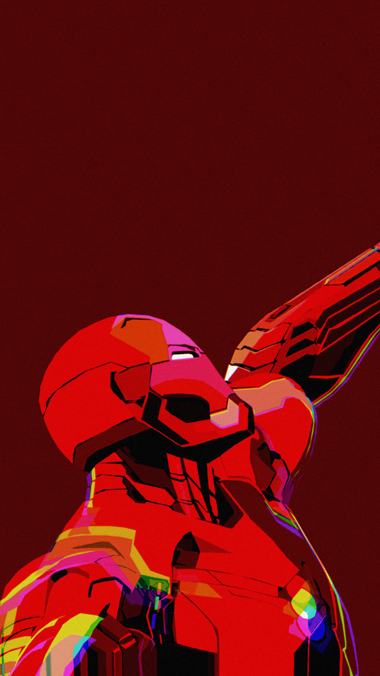 Обои Железный человек, красный цвет, супергерой, Представление, перформанс в разрешении 750x1334