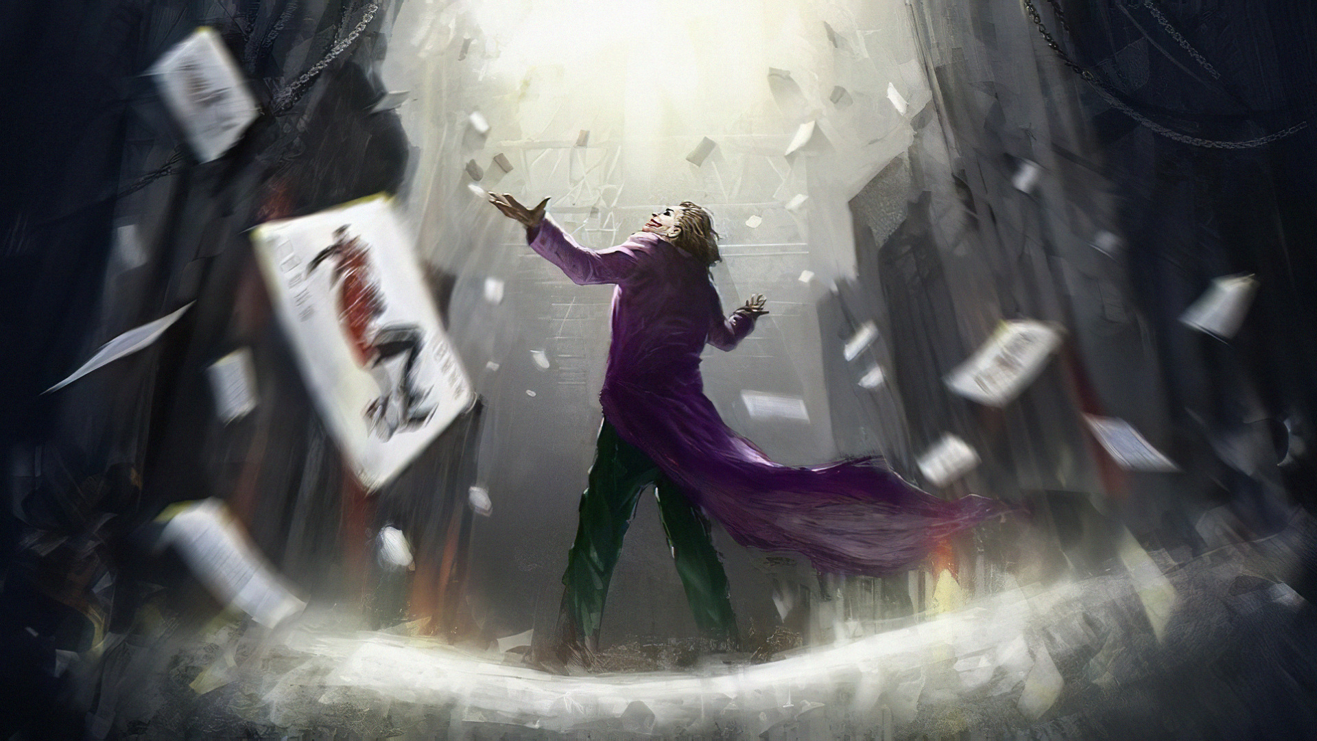 Обои Джокер, графический дизайн, риддлер, Цифровой композитинг, эскиз в разрешении 1920x1080