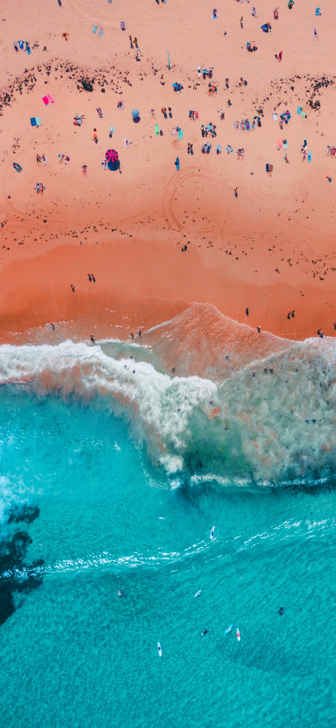 Обои вода, пляж, жидкий, жидкость, водоем в разрешении 1125x2436