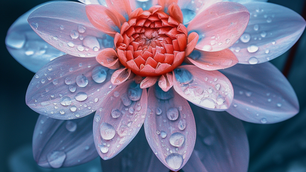 Обои вода, цветок, растение, жидкий, свет в разрешении 1280x720