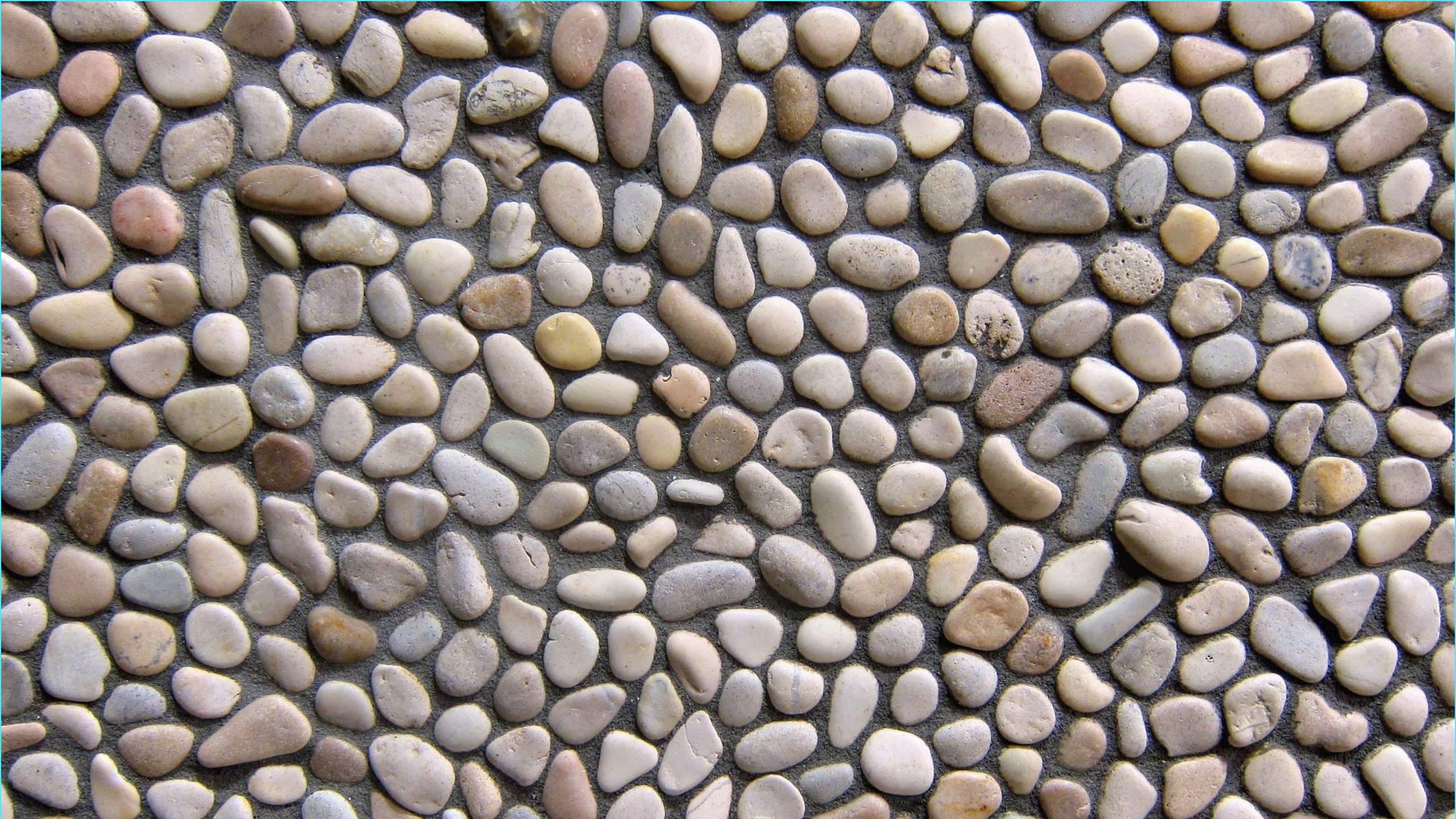 Обои плитка, рок, булыжник, гравий, каменная стена в разрешении 2560x1440