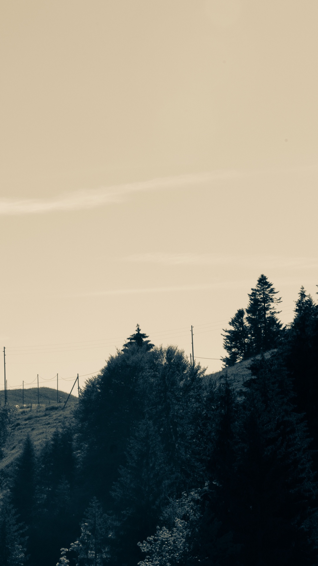 Обои зима, гора, дикая местность, утро, черный в разрешении 1080x1920