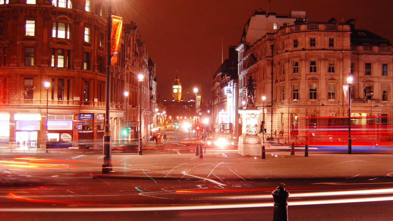 Обои ночь, городской район, городок, город, музыка в разрешении 1280x720