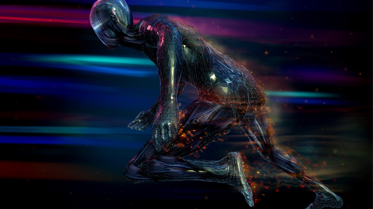 Обои цифровое искусство, живопись, 3d компьютерная графика, трех мерное пространство, абстрактное искусство в разрешении 1280x720