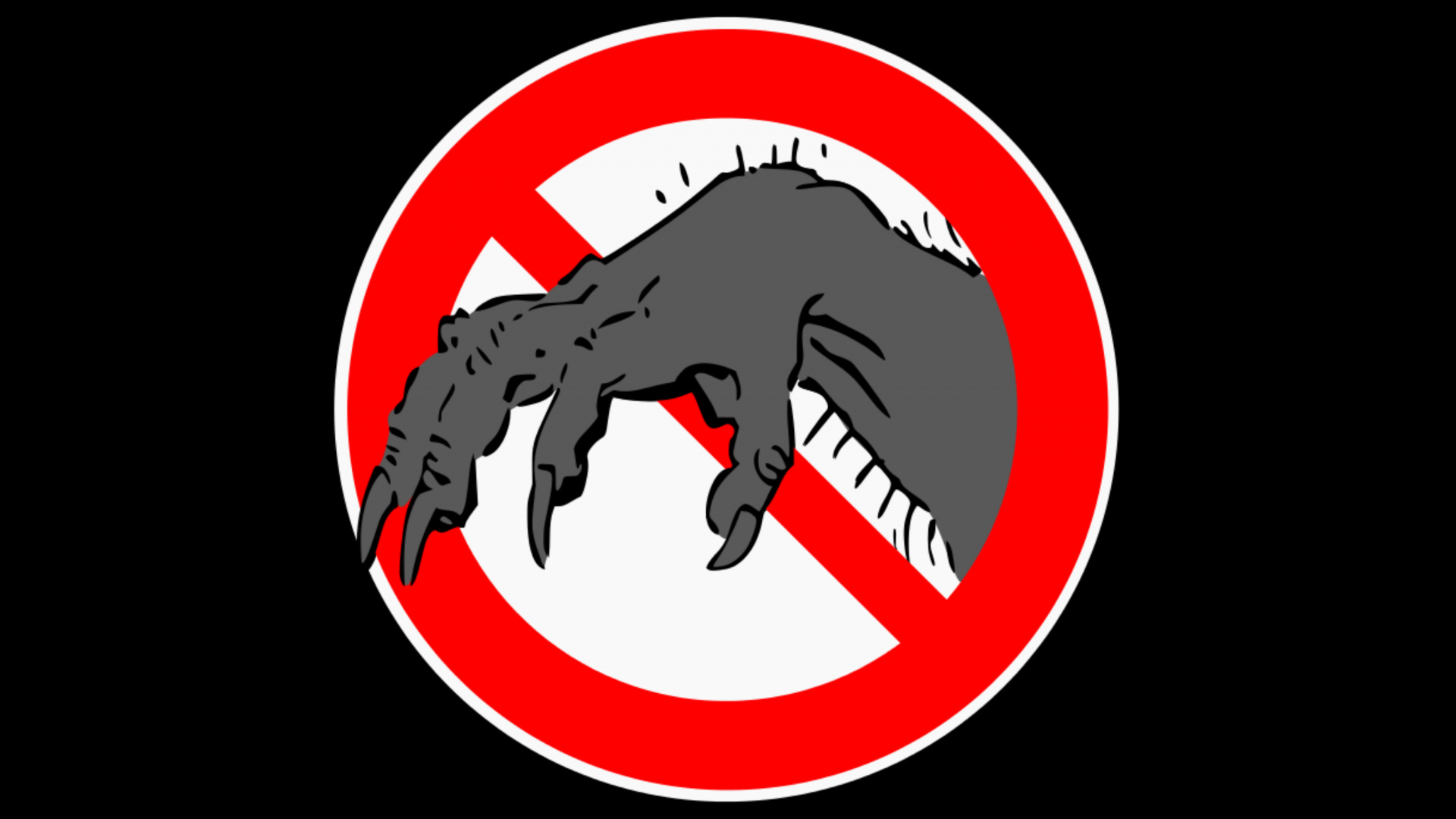 Обои лого, дизайн, клешня, динозавр, иллюстрация в разрешении 1920x1080